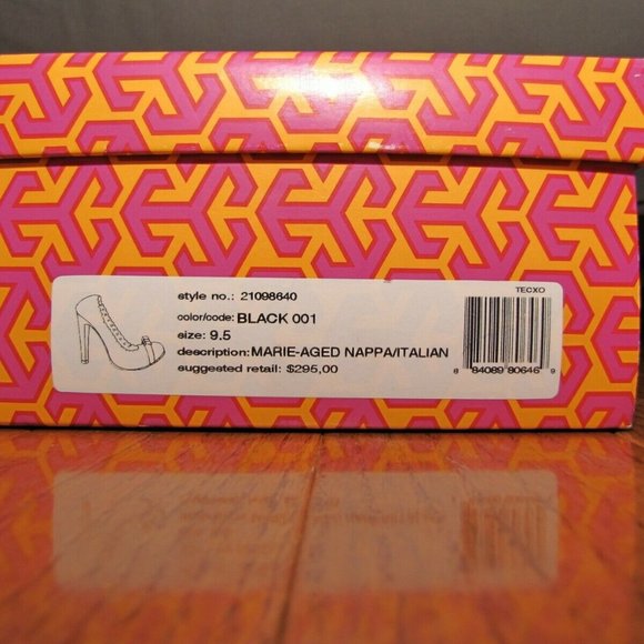 NEW Tory Burch Marie 4" Black Nappa Italian Leather Heel with Bow 9.5 - Picture 14 of 14